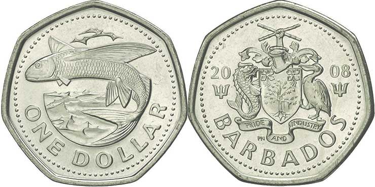 Barbados 1 dollar 2008