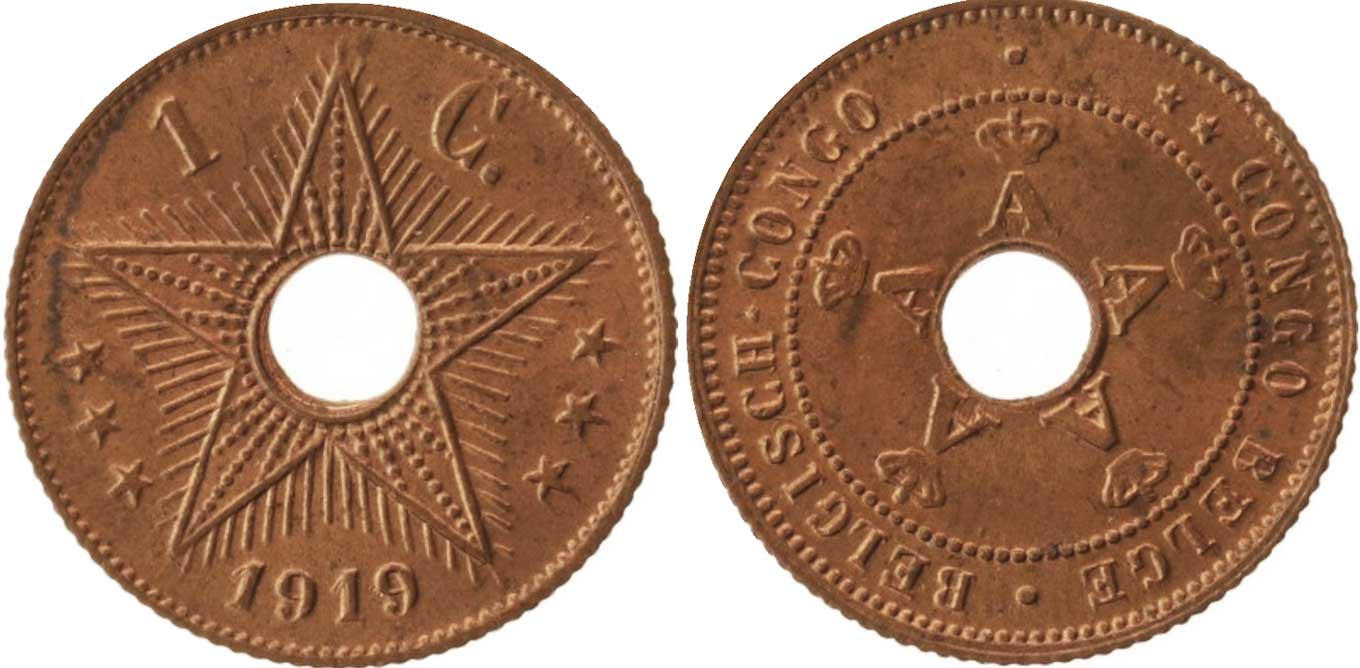 Belgian Congo 1 centime 1919