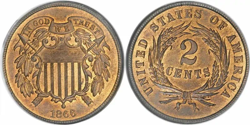 2 centavos 1866