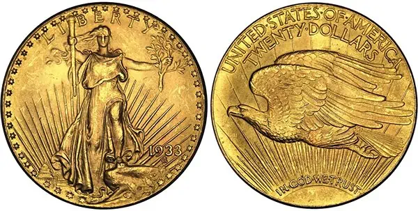 20 dólares Saint-Gaudens 1933