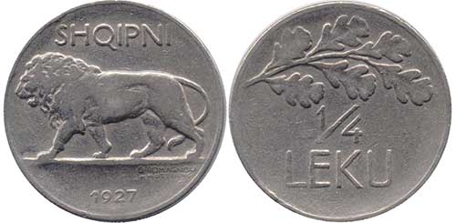 lion-albania-1-4-leku-1927
