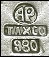 Sellos de plata mexicana y marcas de fabricantes con imágen